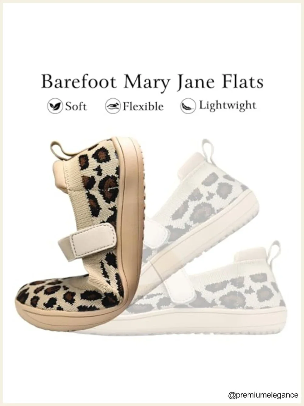 Wide Toe Box Barefoot Ballet Flats Women Slip-On Knit Mary Jane Shoes